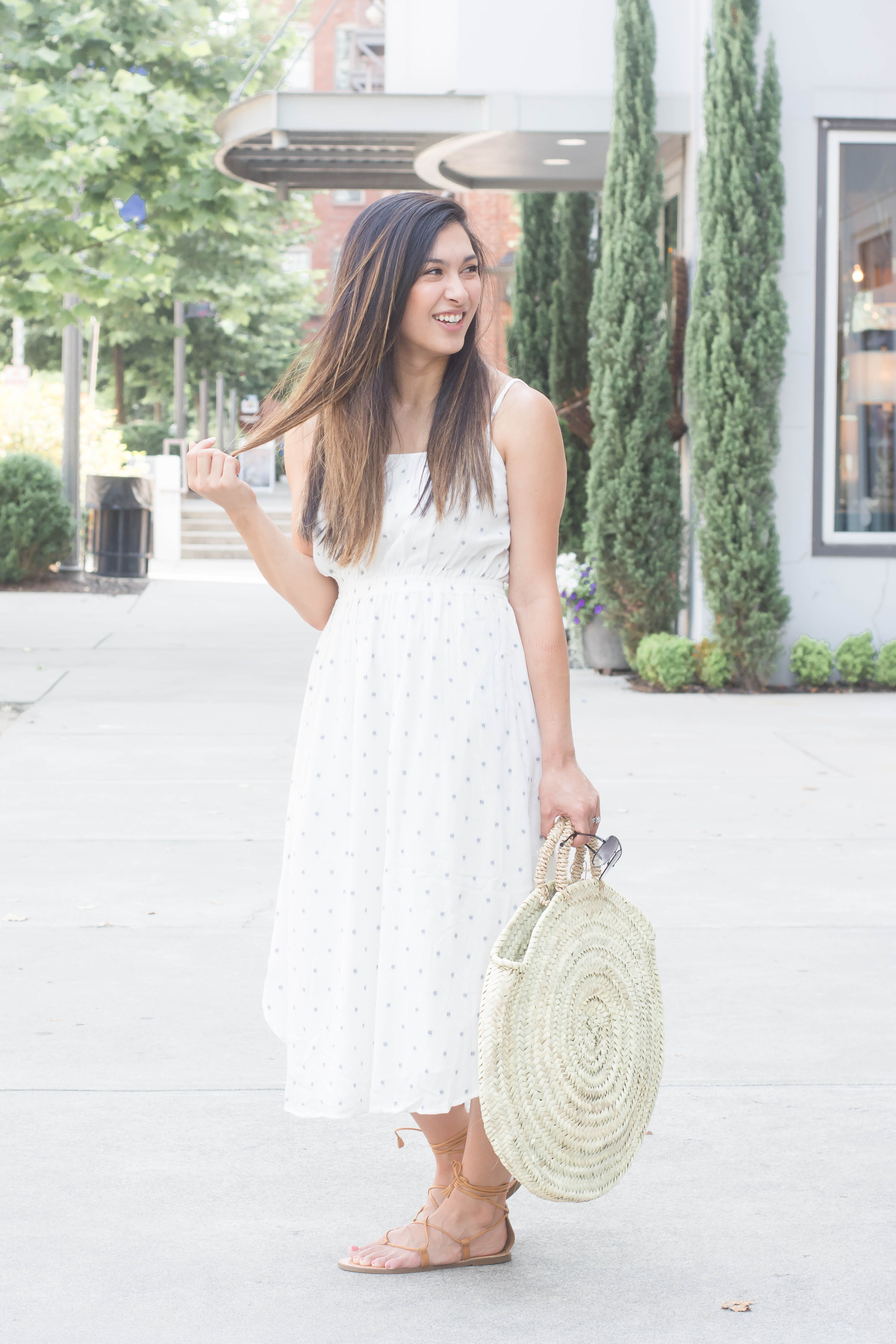 Polkadot Midi Dress | Amanda Fontenot | Atlanta Blogger