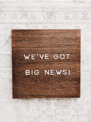 Sharing Our Big News | Amanda Fontenot Blog
