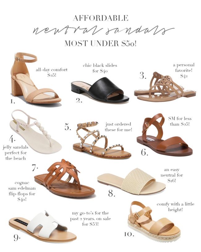 10 Affordable Sandals for Spring | Style | Amanda Fontenot Blog