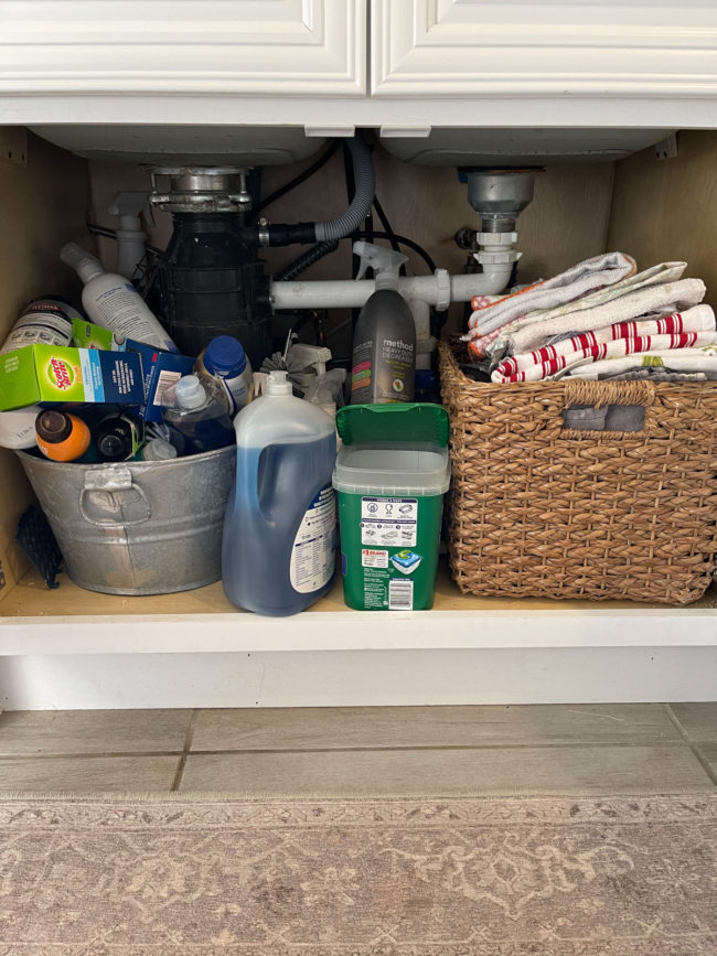 Organizing Under the Kitchen Sink | Amanda Fontenot Blog
