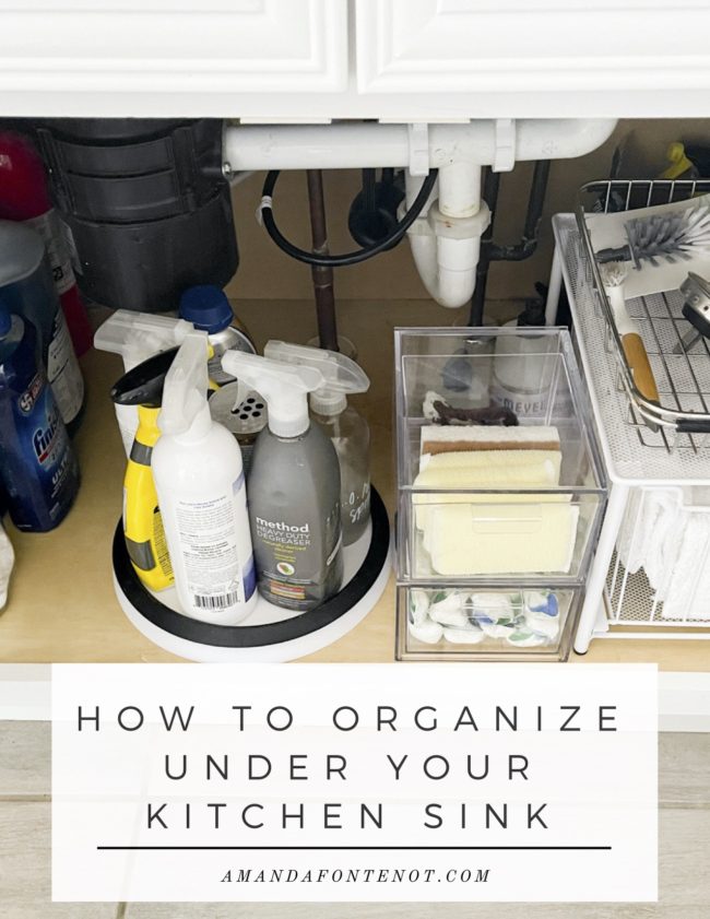 Organizing Under the Kitchen Sink | Amanda Fontenot Blog