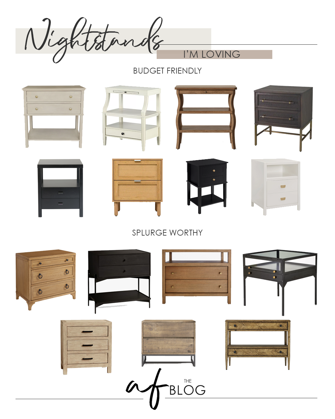 Nightstands for Every Budget | Design | Amanda Fontenot Blog