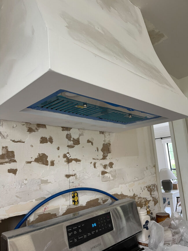 DIY Plaster Range Hood Amanda Fontenot the Blog