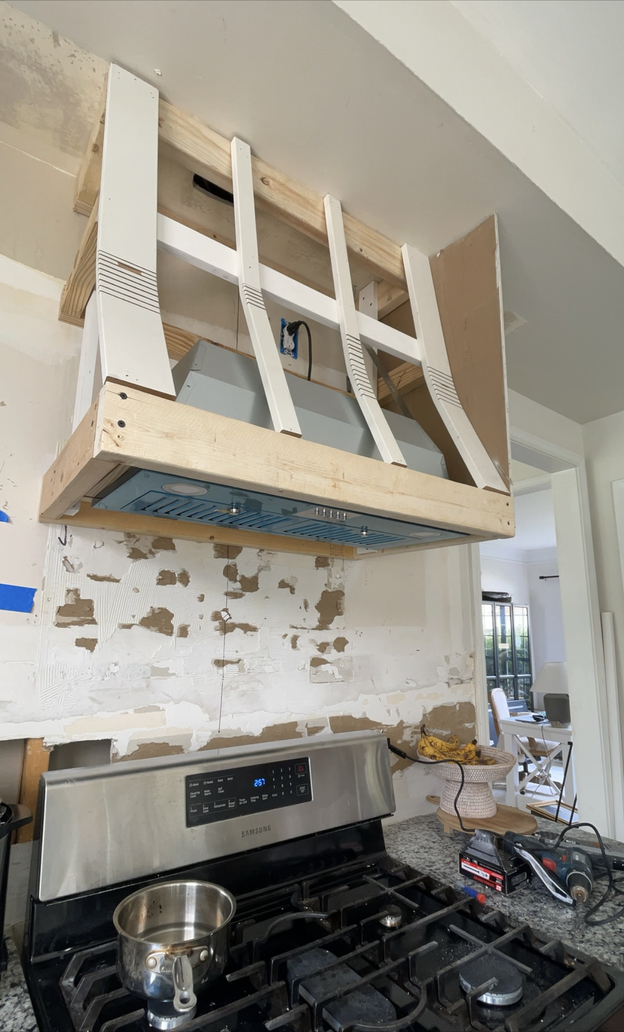 DIY Plaster Range Hood Cover. Amanda Fontenot The Blog