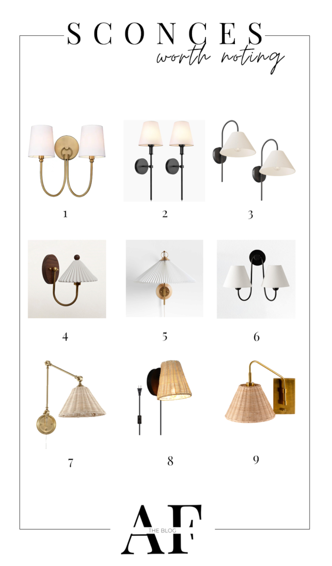 Wall Sconces for Every Budget and Style | Amanda Fontenot - the Blog