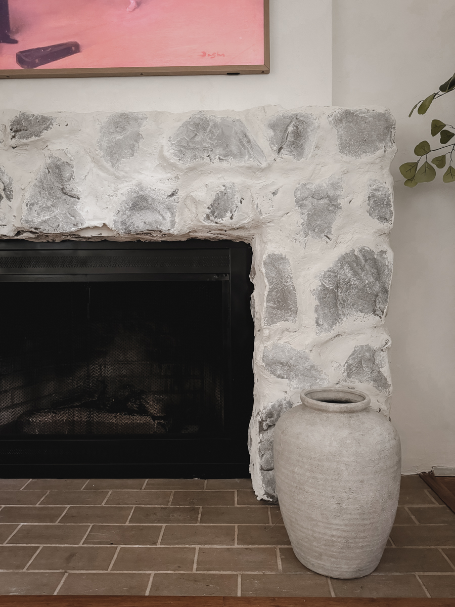 DIY Fireplace Transformation Using Venetian Plaster and Stone Veneer